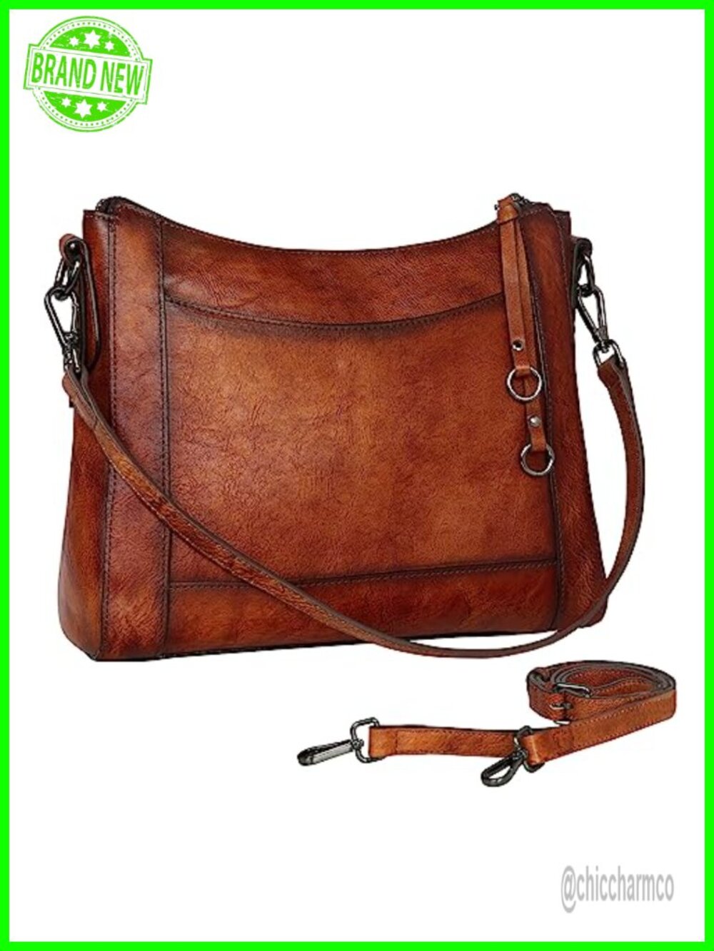 Genuine Leather Crossbody Bag Hobo Shoulder Purse